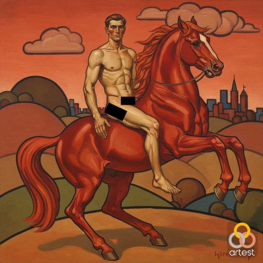 Crimson Equestrian Harmony